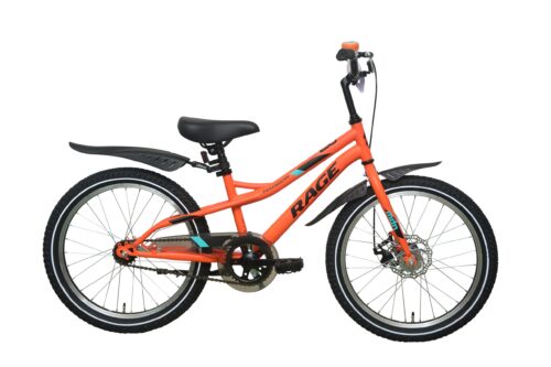 Madison Rage oranssi 20" polkupyörä sivulta