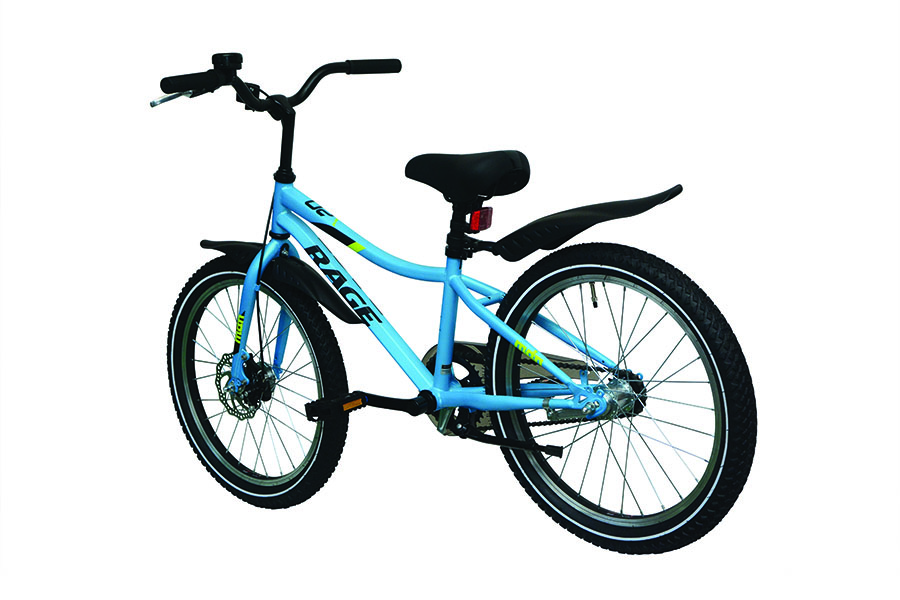 Madison Rage 20 sininen nuortenpyörä takaviistosta